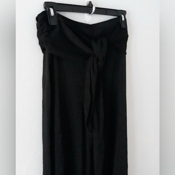 Cache Black Wide-Leg Pants With Tie Belt - Picture 3 of 5